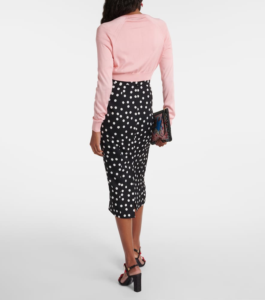 Capri cropped silk cardigan
