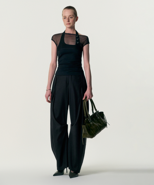 Soft-Curve Wide Pants_BLACK