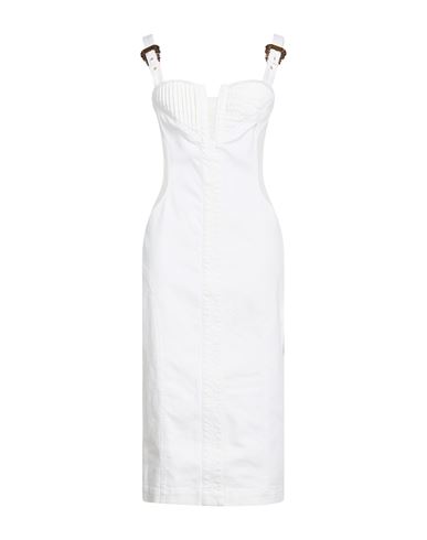 Woman Midi dress Off white Size 4 Cotton, Elastane, Polyamide