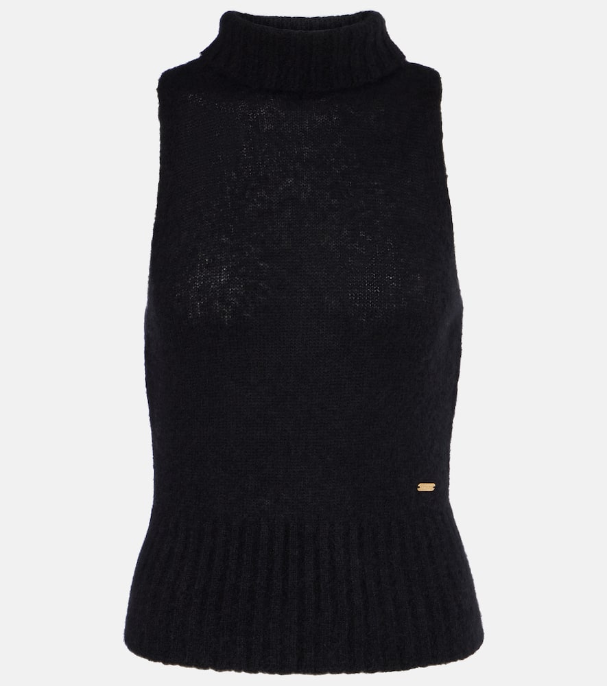 Cashmere and silk turtleneck top