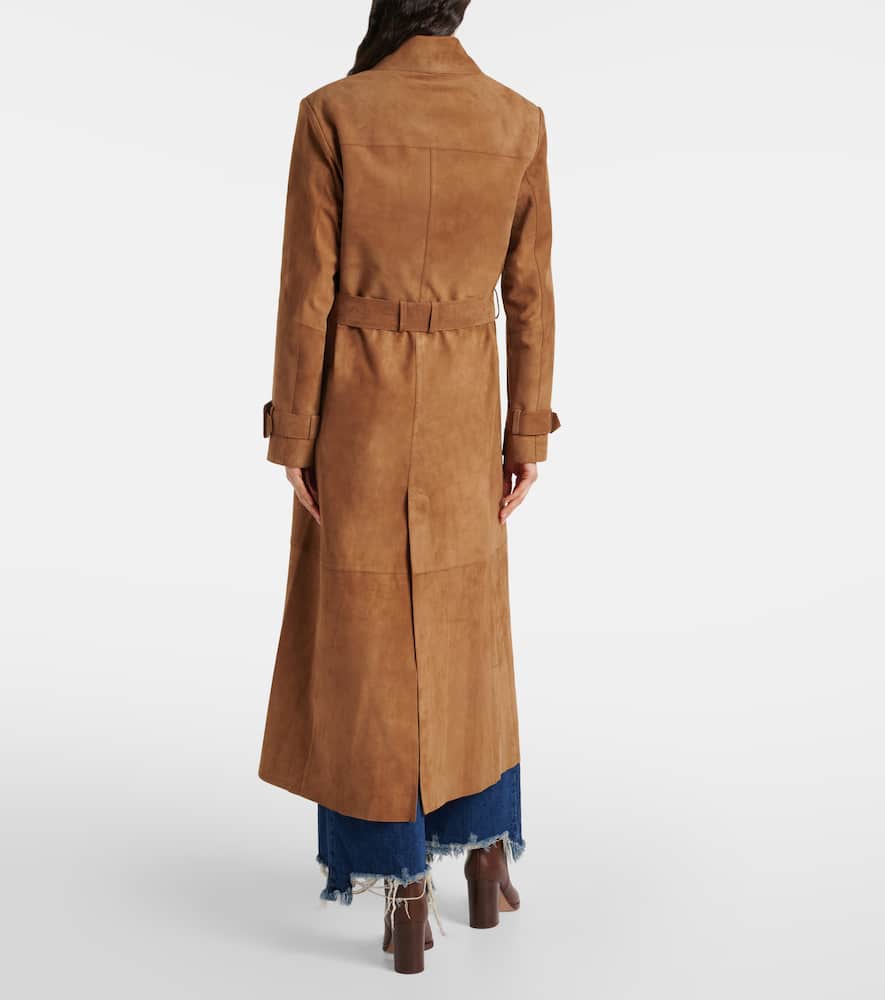 Tate suede trench coat