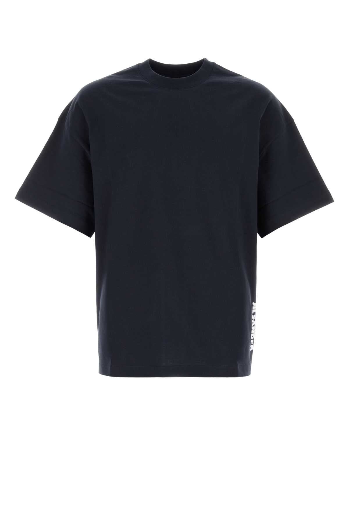 Cotton Crewneck T-Shirt — Navy