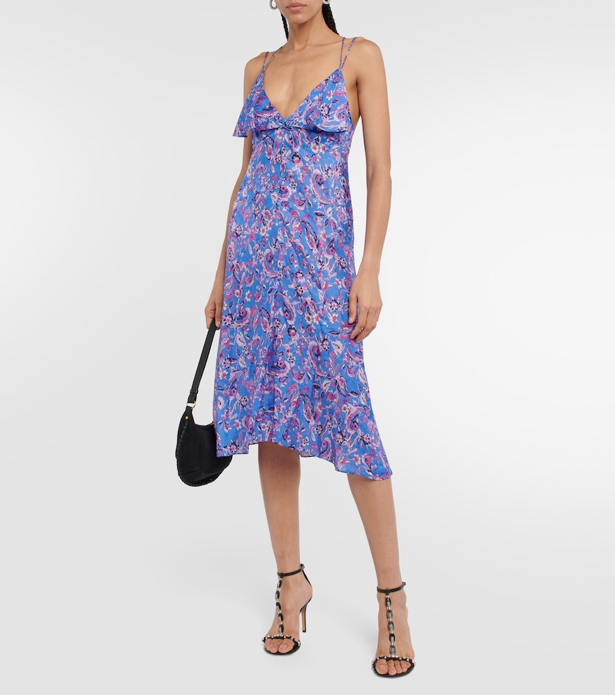 Paysa printed silk-blend midi dress