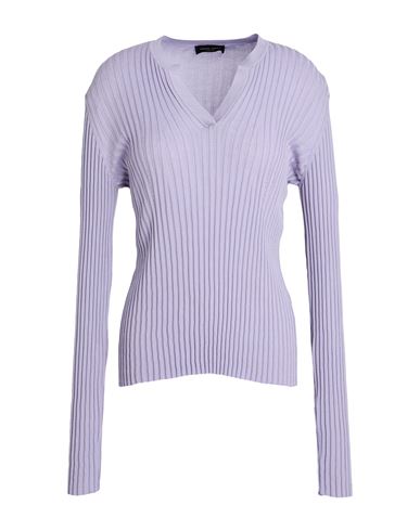 Woman Sweater Lilac Size L Cotton