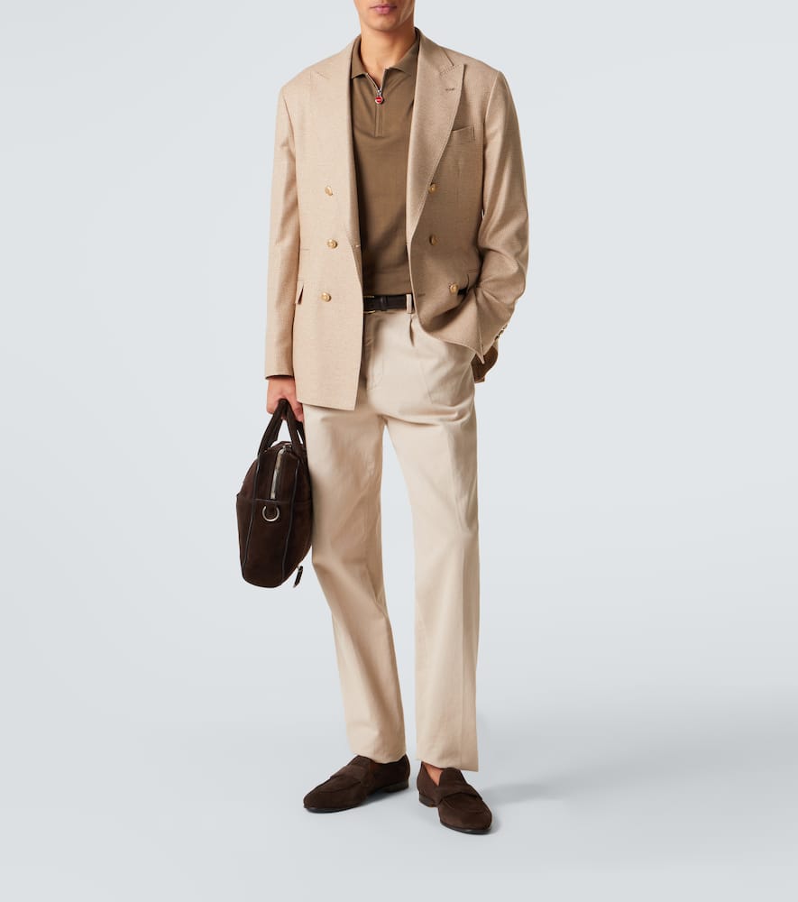 Cotton half-zip polo shirt