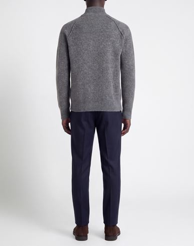 Man Turtleneck Grey Size 36 Virgin Wool, Polyamide