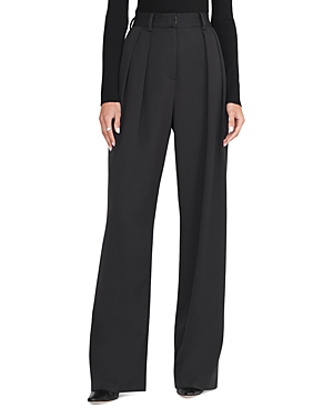 Luisa pleated wide-leg trousers - Brown