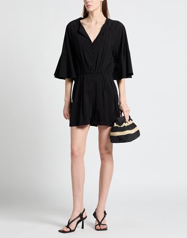 Woman Playsuit Black Size 6 Viscose, Polyester