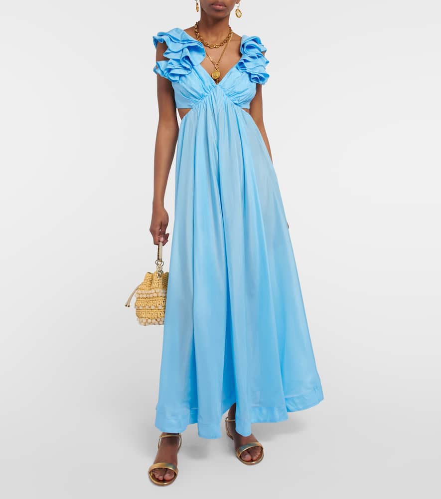 Zimmermann Halcyon cutout silk maxi dress