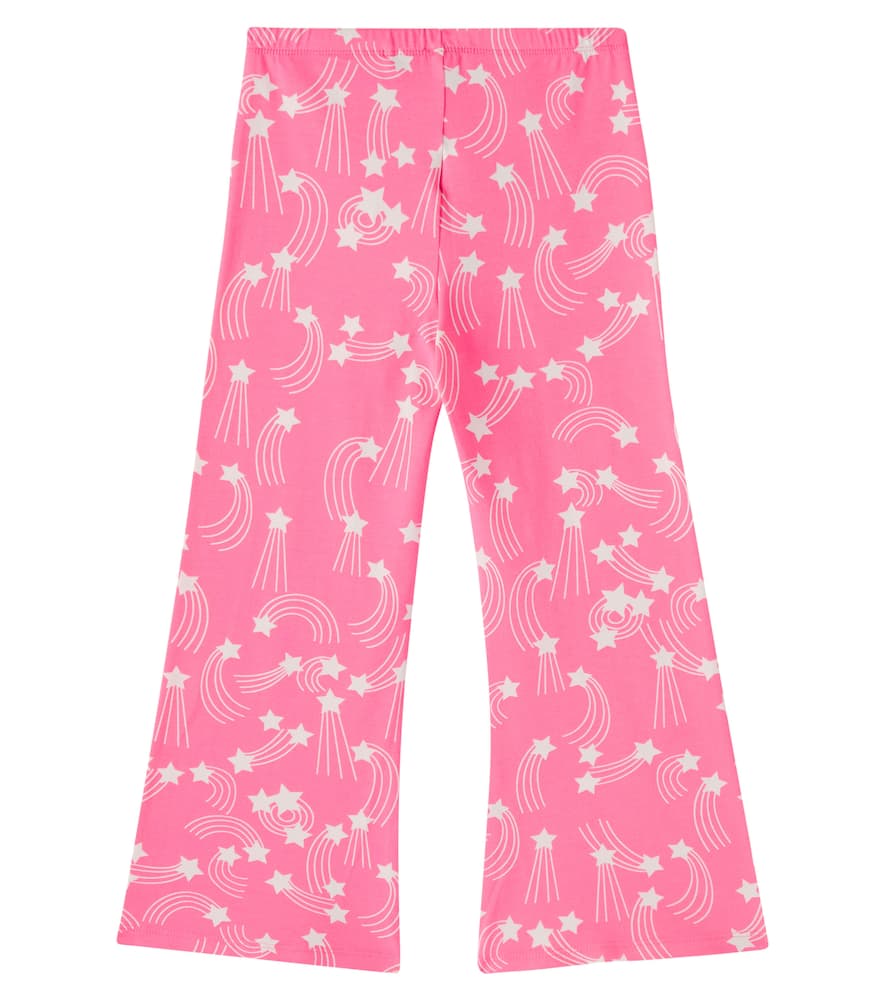 Printed cotton-blend jersey sweatpants