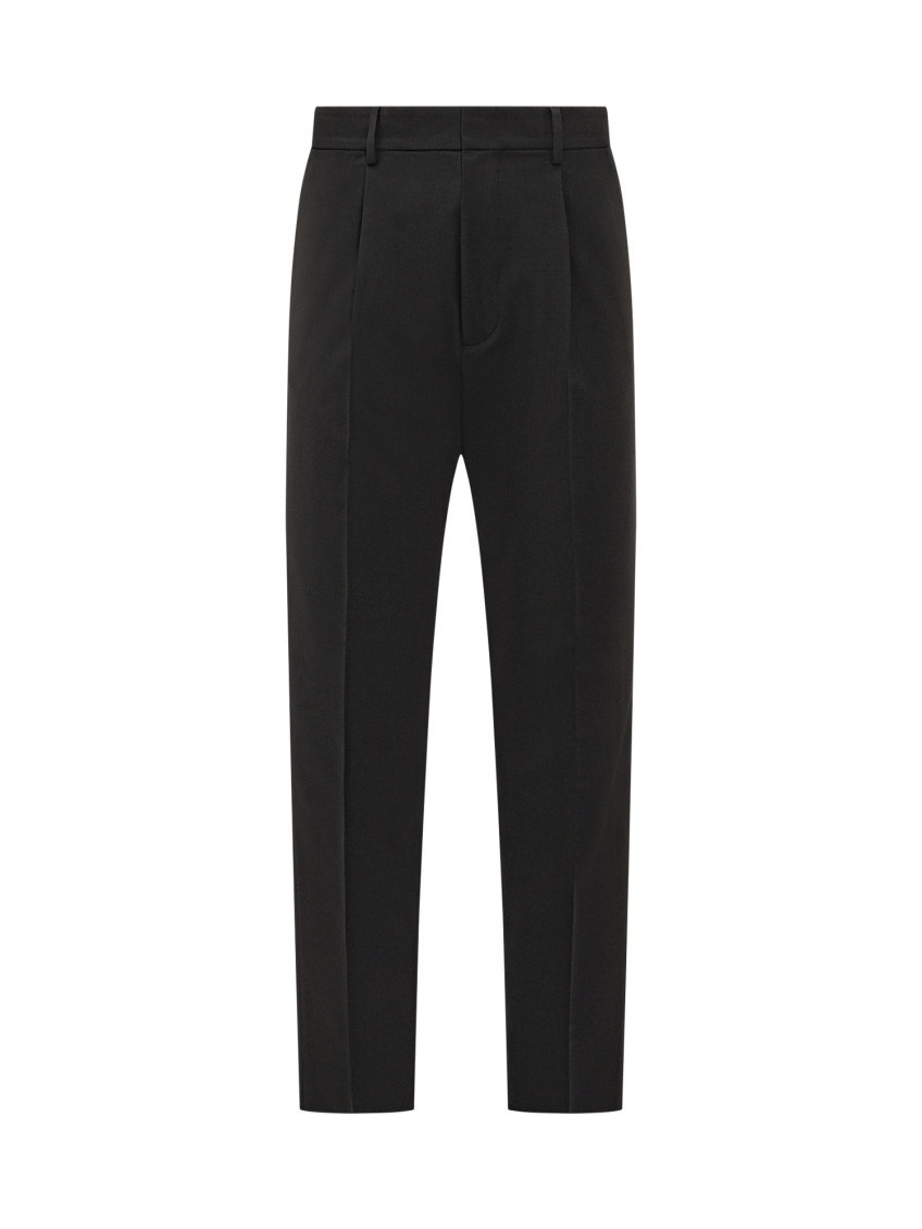 Black Tapered Pleated Pants