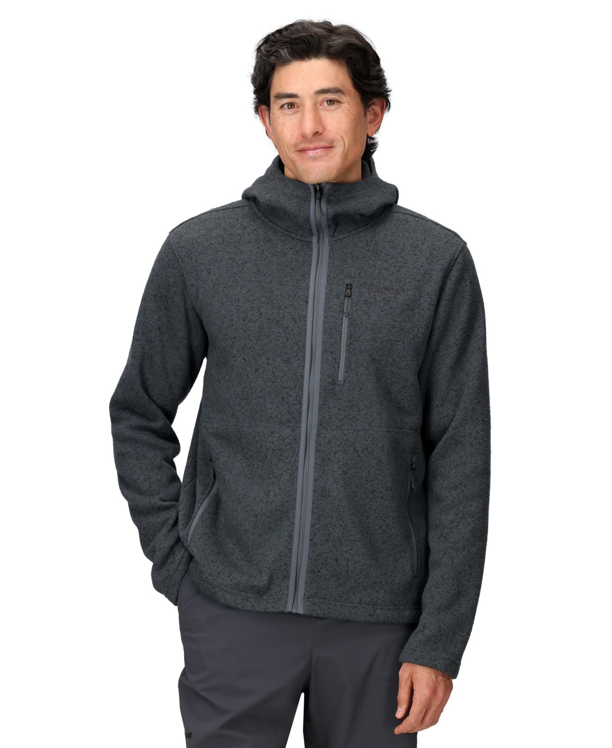 Men's Drop Line Full-Zip Hoodie - Steel onyx heather