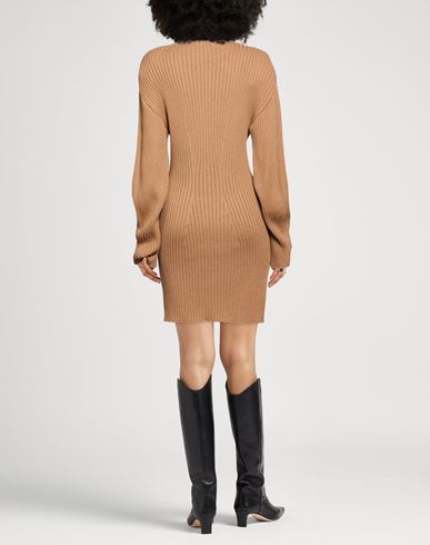 Woman Mini dress Camel Size 2 Wool, Acrylic