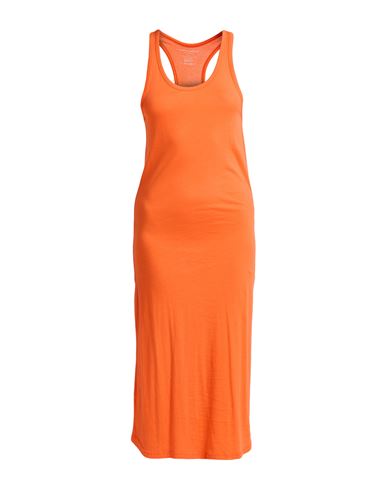 Woman Midi dress Orange Size 1 Cotton