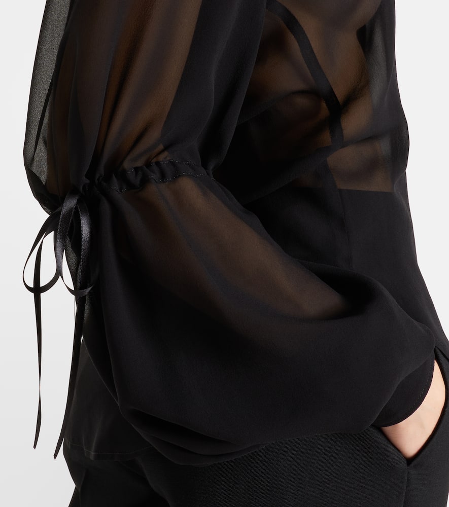 Sheer silk blouse