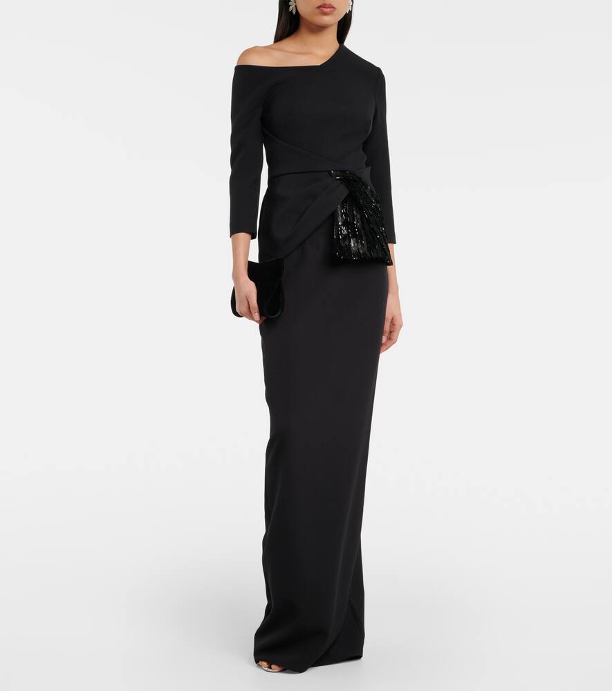 Juah sequined asymmetric crêpe top