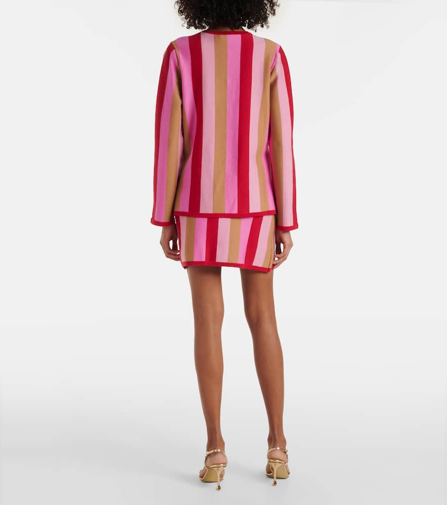 Mirja striped wool-blend cardigan