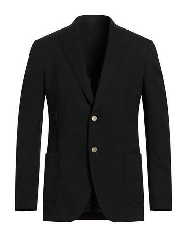 Man Blazer Black Size 36 Virgin Wool, Elastane