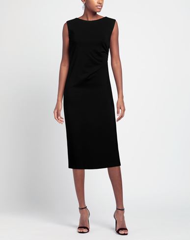 Liviana Conti Woman Midi dress Black Size 2 Viscose, Polyamide, Elastane, Acetate, Polyester