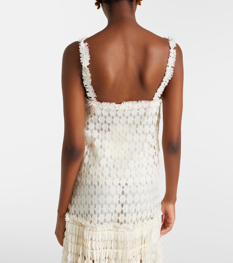Francoise lace cotton-blend top
