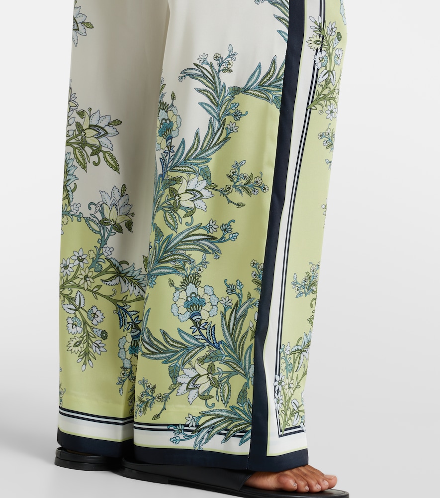 Grigore floral twill palazzo pants
