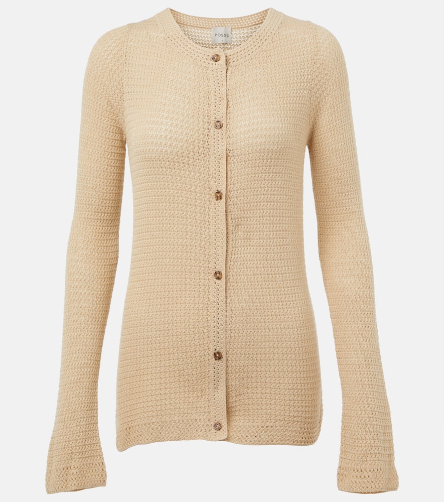 Lennon crochet cotton-blend cardigan
