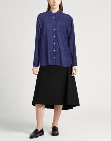 Woman Shirt Navy Size 6 Linen