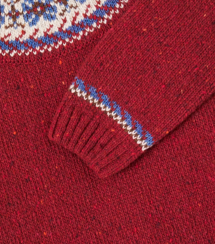 Intarsia wool-blend sweater