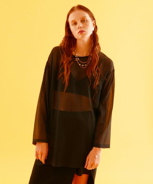 WZ SEE THROUGH TEE_BK