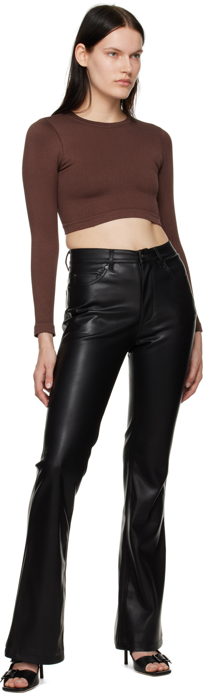 Black Soho Faux Leather Pants