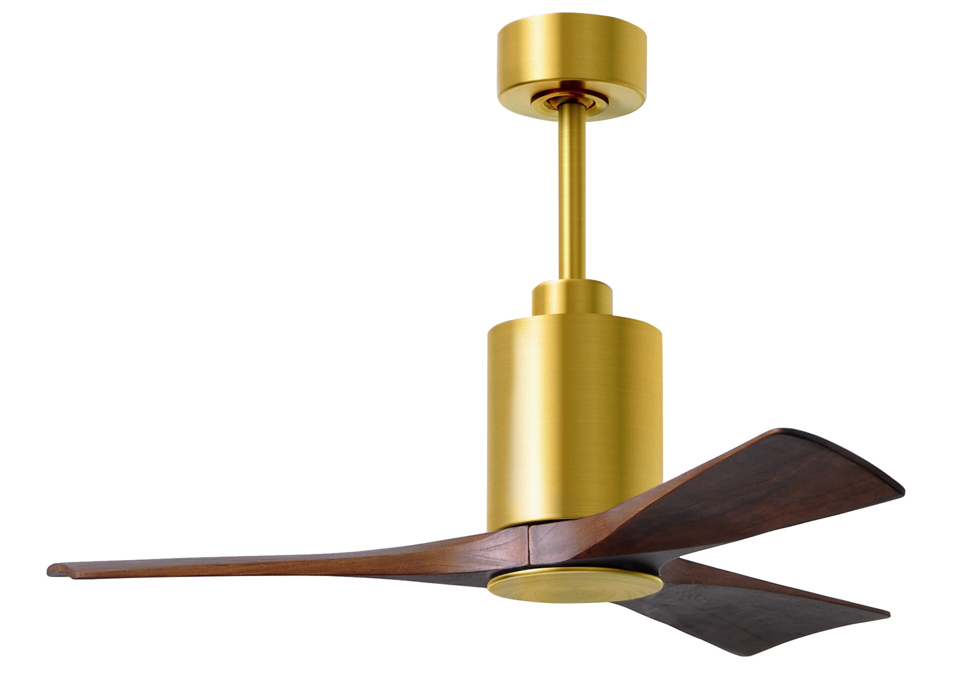 Patricia 6-Speed " Ceiling Fan w/ Integrated Light Kit in Brushed Brass with Walnut Tone blade