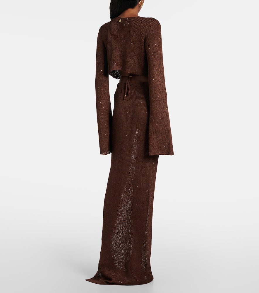 Alma sequined knitted cardigan