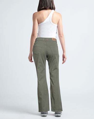 B. yu Woman Pants Military green Size S Cotton, Elastane