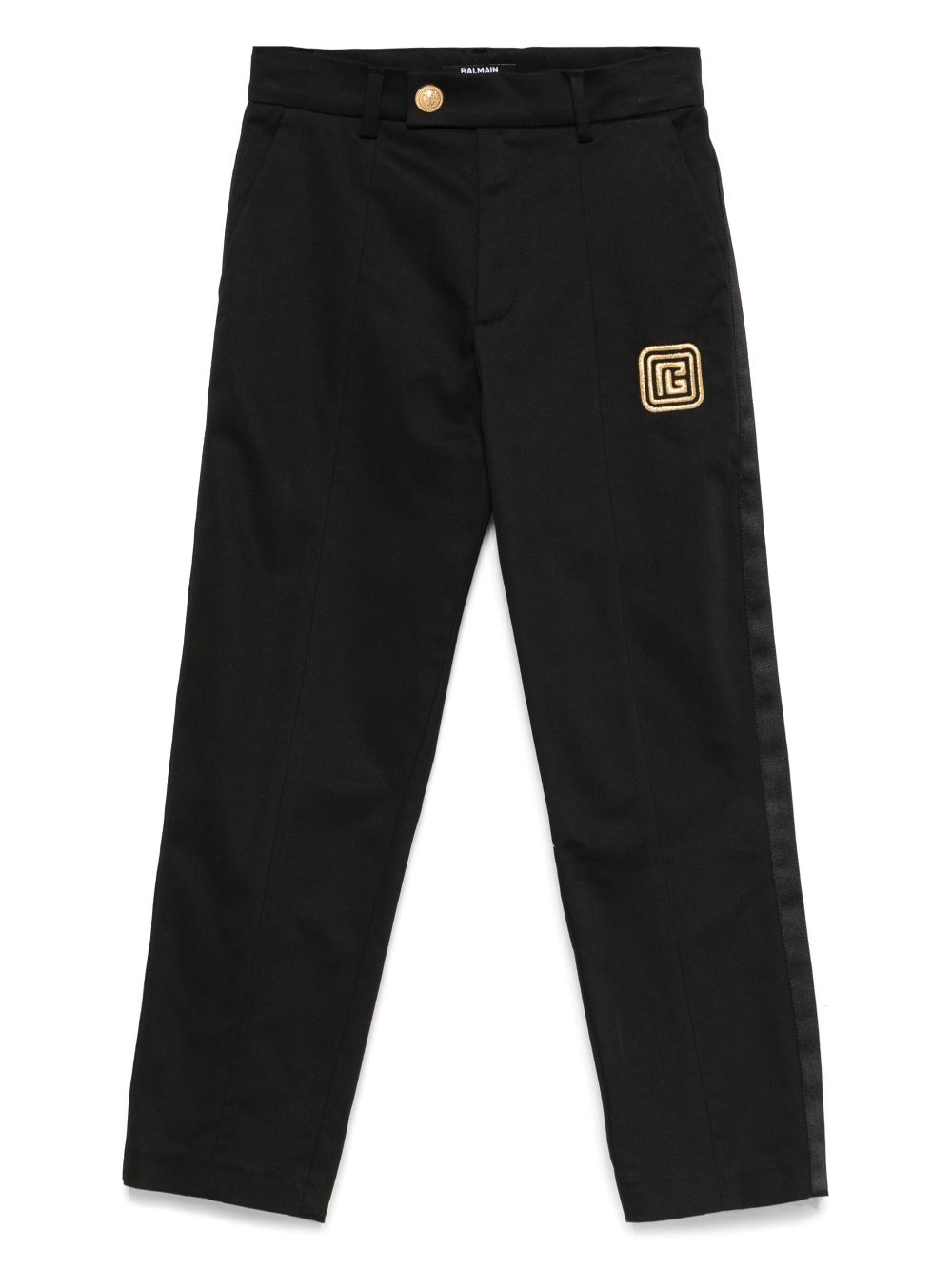 Embroidered-logo trousers - Black