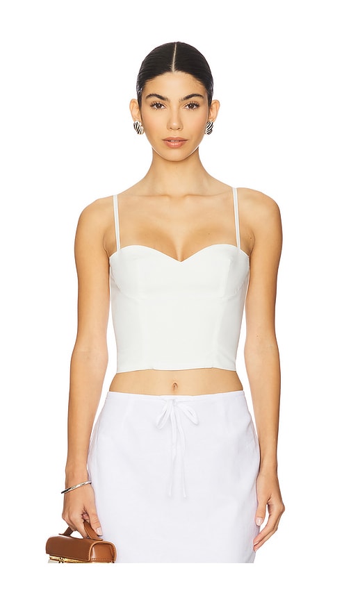 SNDYS Elsie Top in White.  XXS. Also in L, M, S