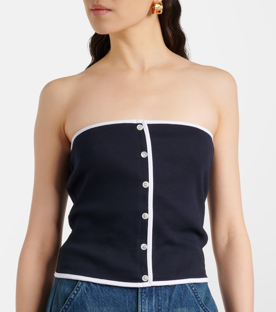 Valley cotton-blend tube top