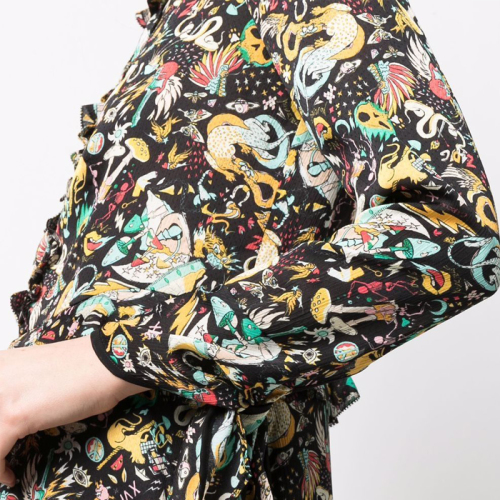 Rosier circus-print dress
