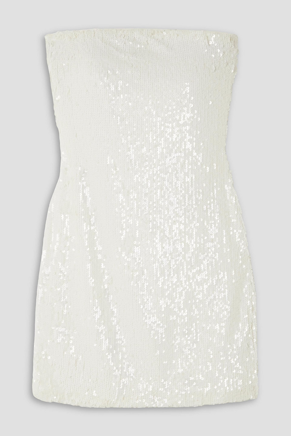 Strapless sequined stretch-tulle mini dress