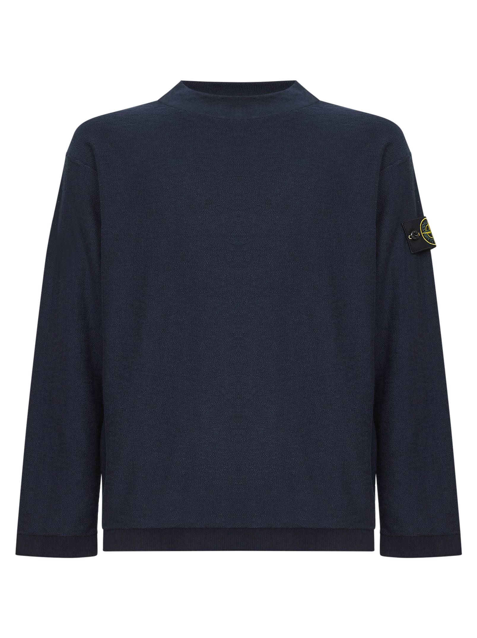 Organic Cotton Knit Sweater — Blue