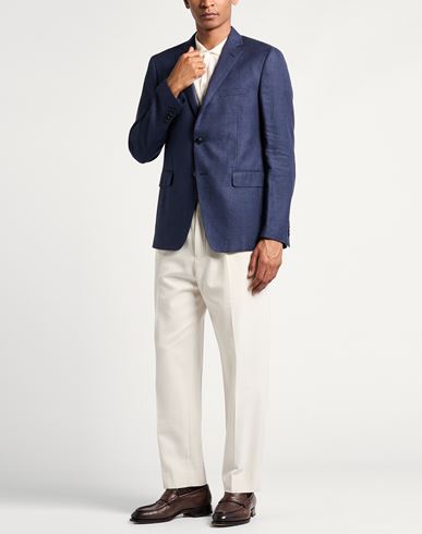 Man Blazer Navy Size 42 Hemp, Cotton