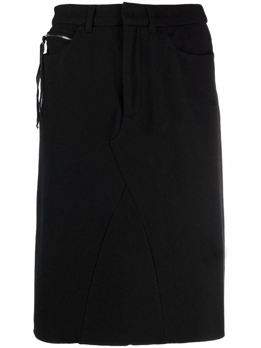 2000s high-waisted straight skirt - Black