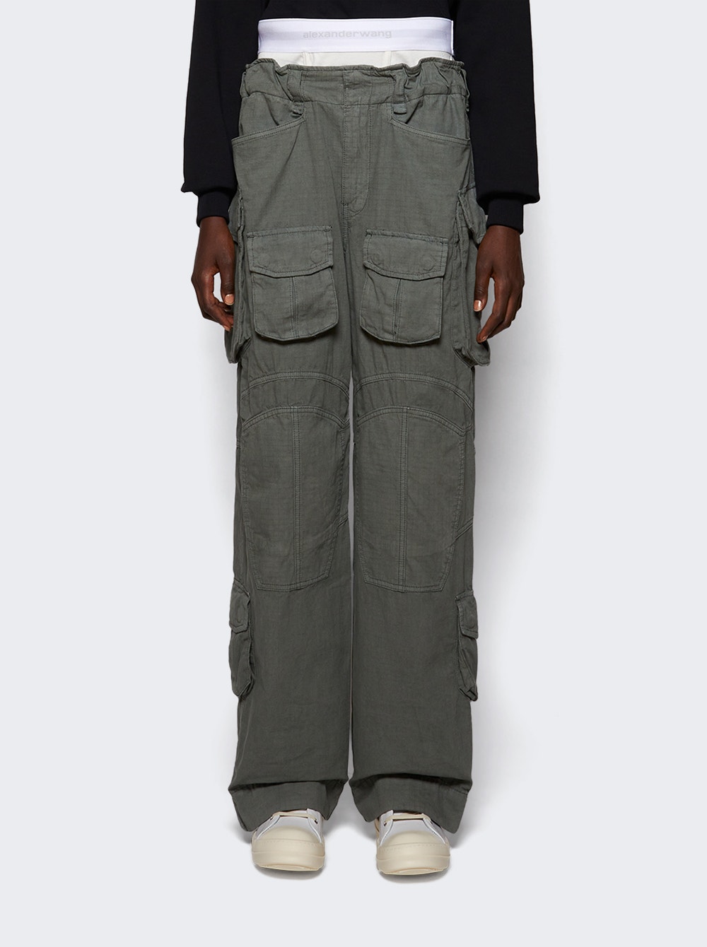 Logo-waistband trousers - Blue