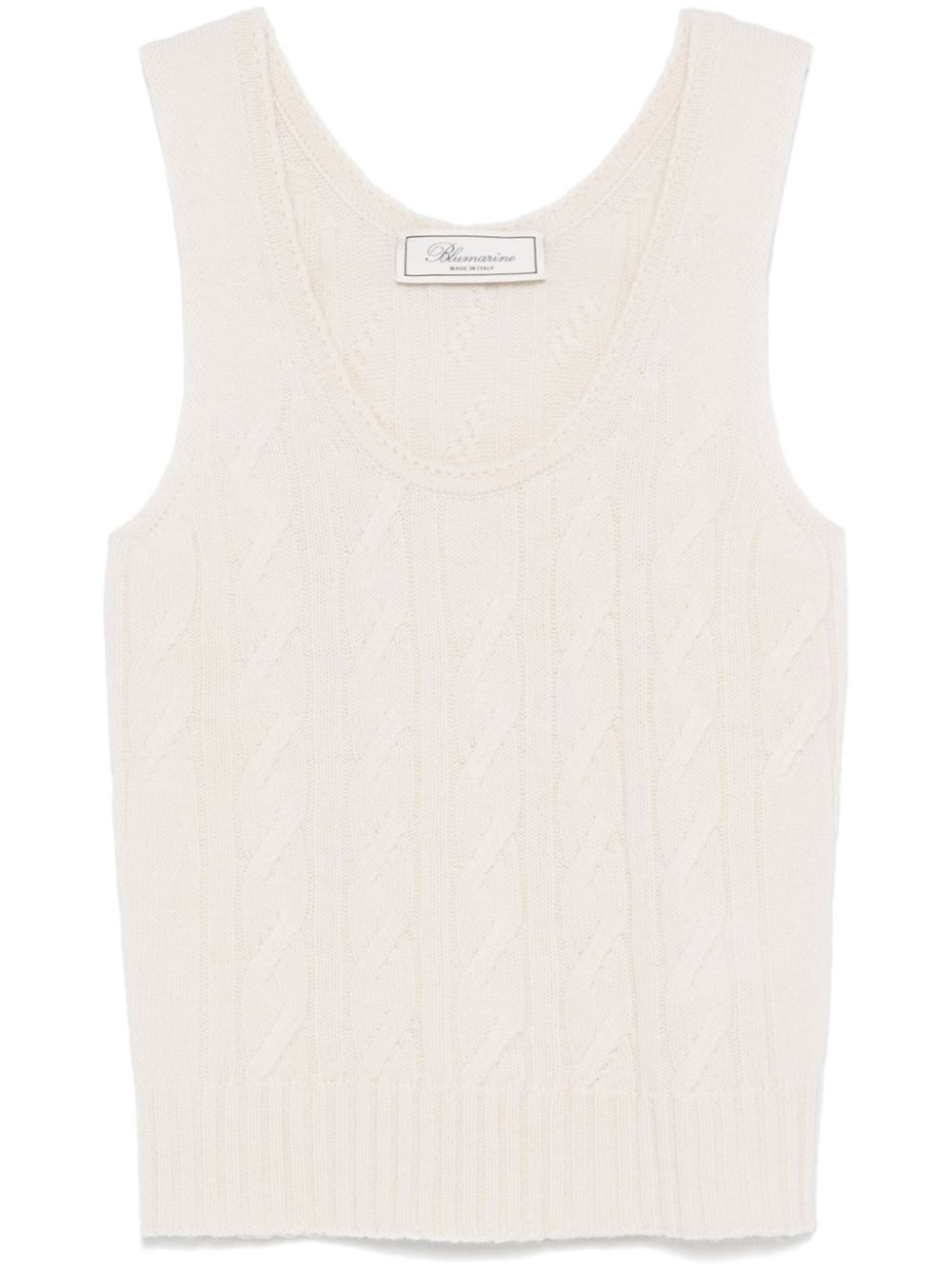 Cable-knit tank top - Neutrals