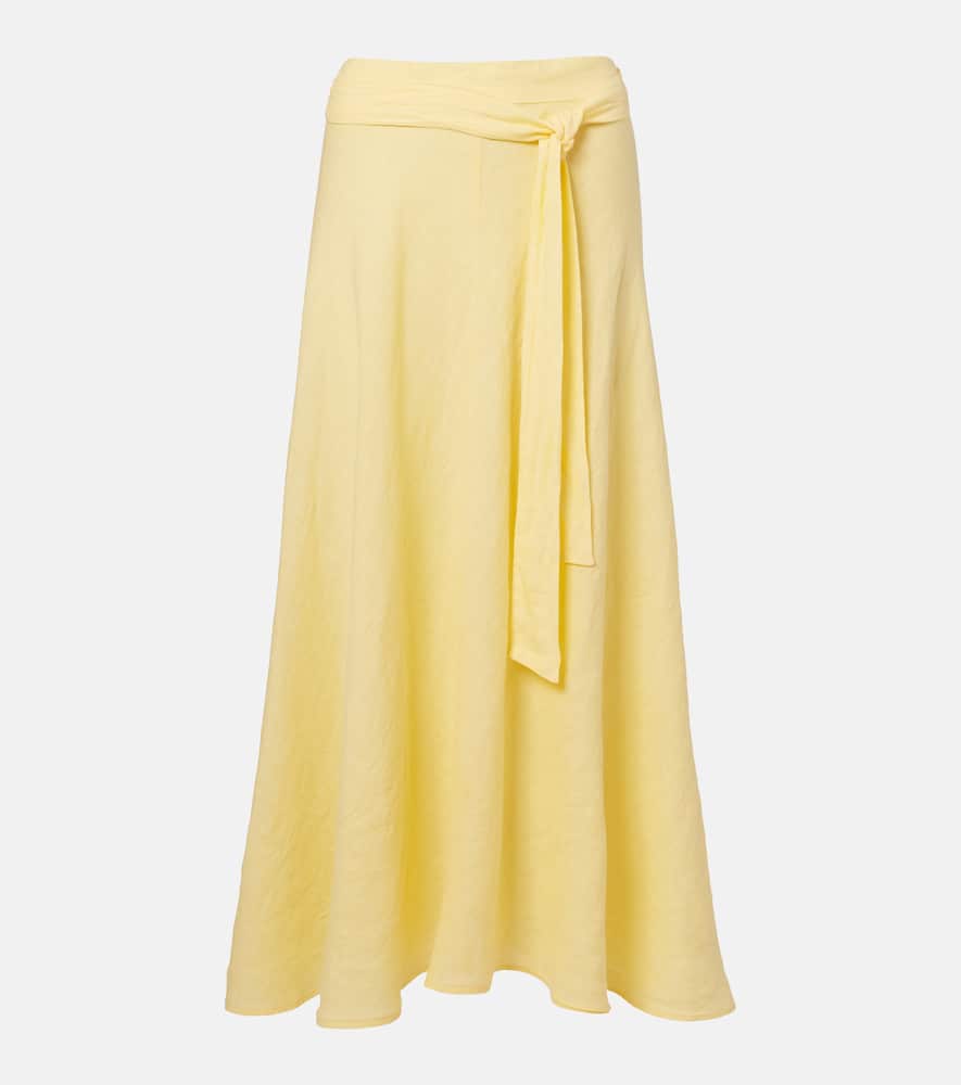 Malina linen midi skirt