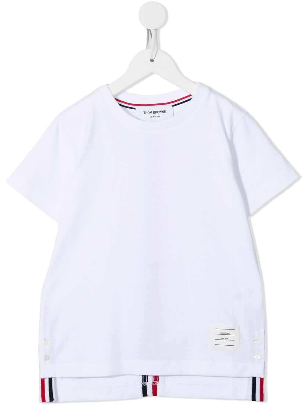 Center back stripe short-sleeve T-shirt - White