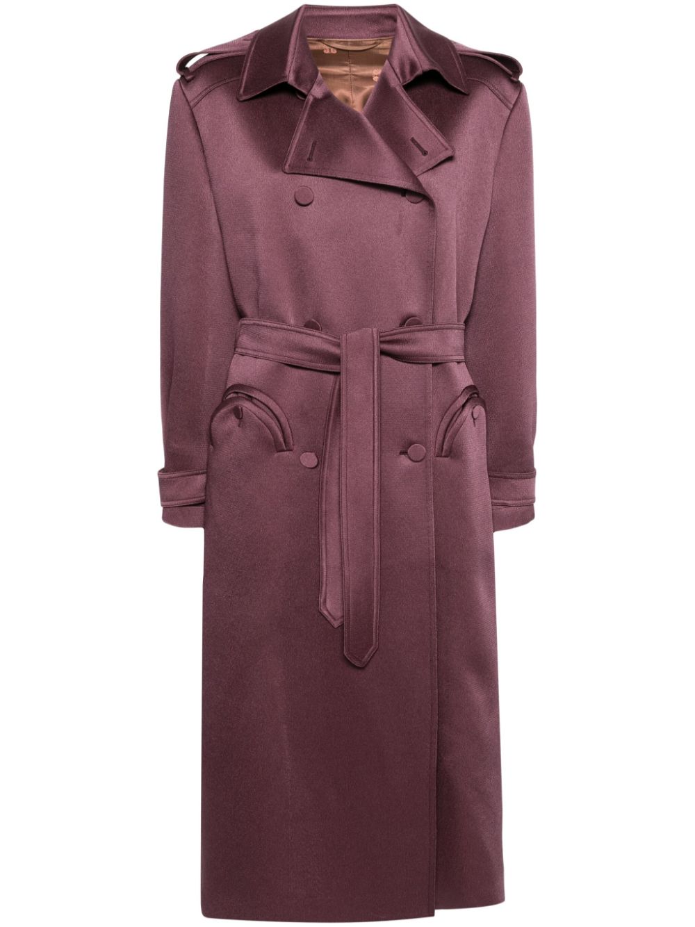 Double-breasted coat - Purple
