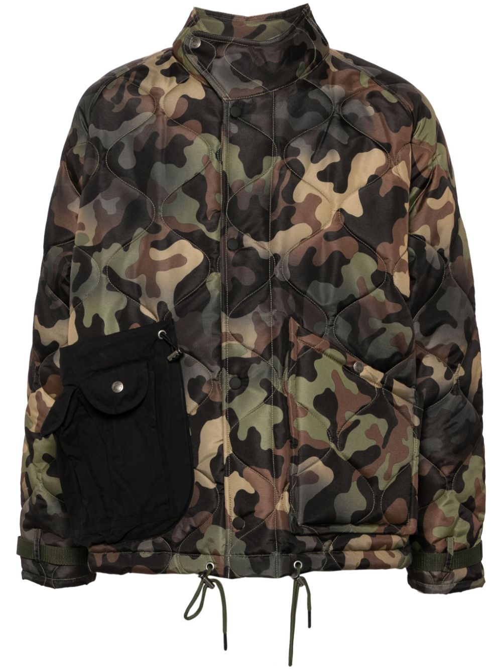Camouflage quilted jacket - Green