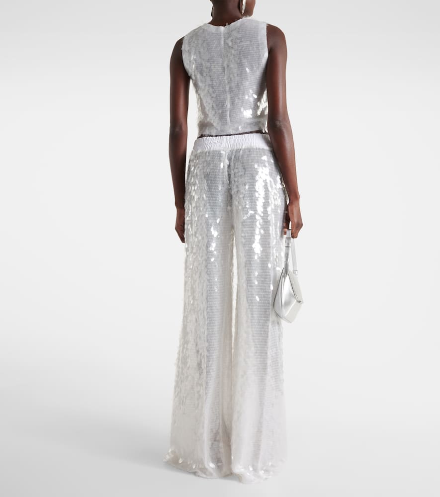 Norma Kamali Sequined wide-leg pants