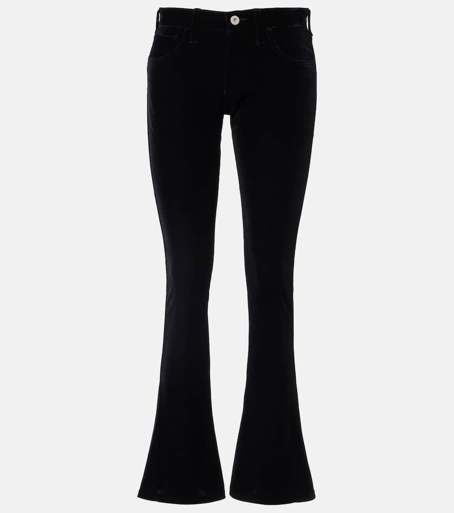 High-rise flared pants