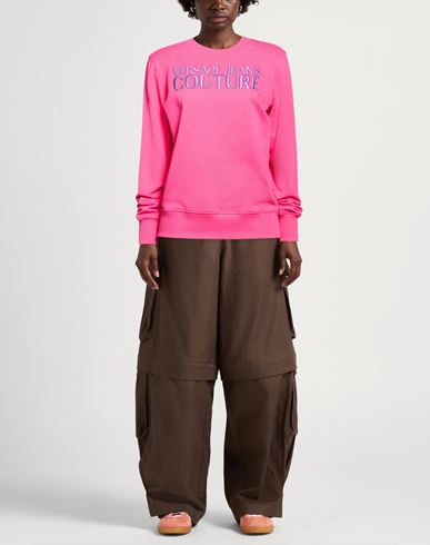 Woman Sweatshirt Fuchsia Size S Cotton, Elastane
